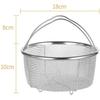 1 Piece Stainless Steel Steamer Basket Vegetable Steaming Basket Metal Mesh Strainer with Handles for Washing or Cooking Vegetables, Eggs, Pasta