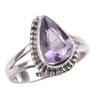 Natural Pink Amethyst Gemstone 925 Solid Sterling Silver Jewelry Ring S.6 E5v09