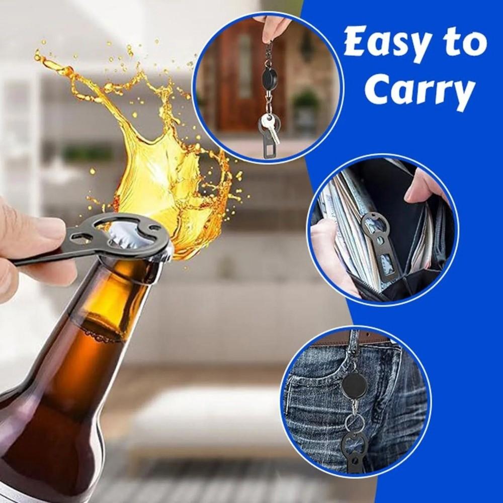 New Metal Carbonated Drink Soda Bottle Lid Opener Beer Anti Slip Can Opener Outdoor Gadgets