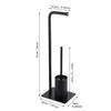 Avec Plateau Porte-rouleau de Papier Toilette sur Pied Support Brosse de Toilette Amovible Rangement Maison