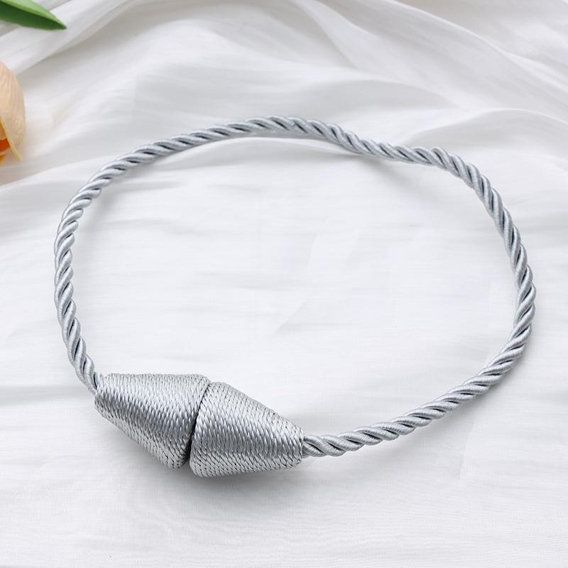 2 Pack Magnetic Curtain Tiebacks Rope Modern Handmade Curtain Tie Backs Decorative Drapes Weave Holdbacks for Window Décor
