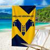 Hellas-Verona Crest Beach Towel - Soft, Absorbent Microfiber, Lightweight, Ideal for The Beach, Parties, Travel, Camping Fan Gifts