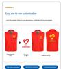 Custom Red Volunteer Vest with Logo for Events and Activities
