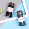 Mini Small Straight Cup Pocket Two New Lovely Ladies Cup Vacuum Vacuum Cup Wood Grain Cover Korean Version of Creative Water Cup