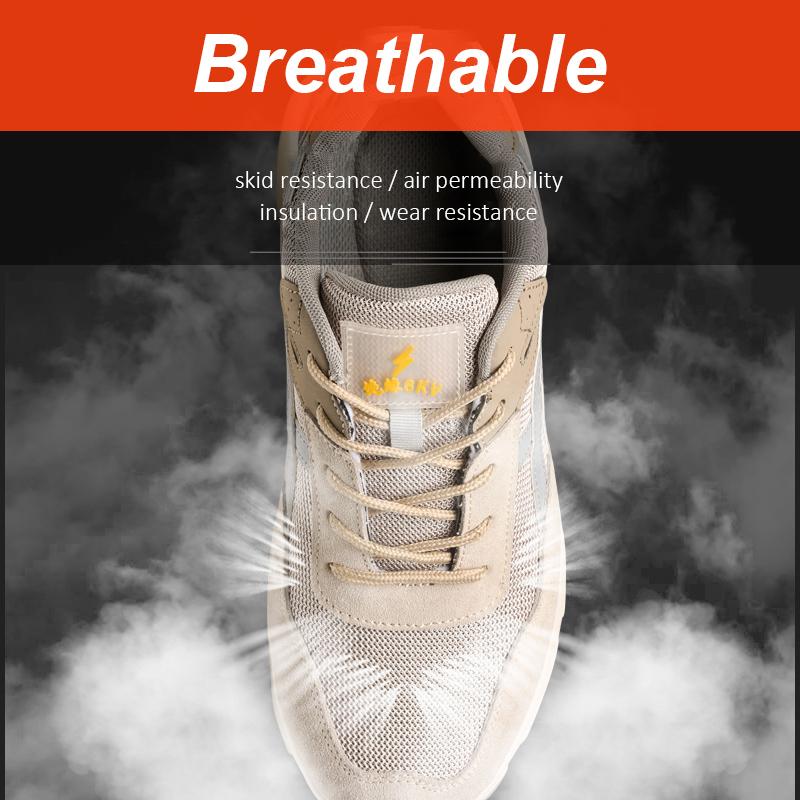 Safety Protective Shoes Steel Toe Safety Shoes Men Women Safety Work Shoes Mesh Breathable Shoes Men Anti-puncture Safety Boots