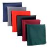 Elegant Plain Polyester Pocket Square for Men - Satin Finish Handkerchief
