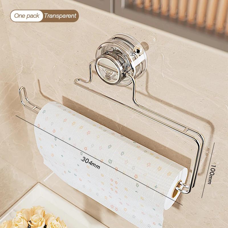 

Стеллаж для хранения в ванной с прочной присоской, без пробивки, настенный держатель для салфеток для ванной комнаты и кухни для многофункционального хранения прозрачный