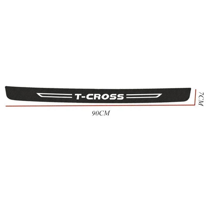 Car Door Sill Protector Plate Rear Trunk Bumper Threshold Sticker for Volkswagen VW T-CROSS T Cross Door Pedal Strip Accessories