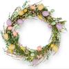 Festival Garland Colorful Easter Egg Wreath Colorful Vine Decoration Decorative Holiday Hanging Ornament For Wedding Decor Door