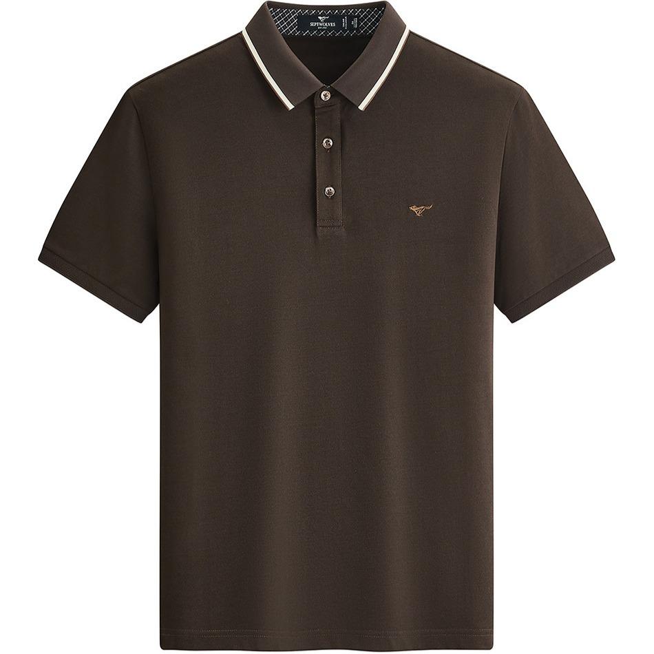 Seven Wolves Men's Mulberry Silk Short Sleeve Polo