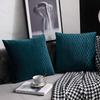 Modern Minimalist Moss Green Pillowcase Striped Velvet Decorative Cushion Sofa Living Room Bedroom