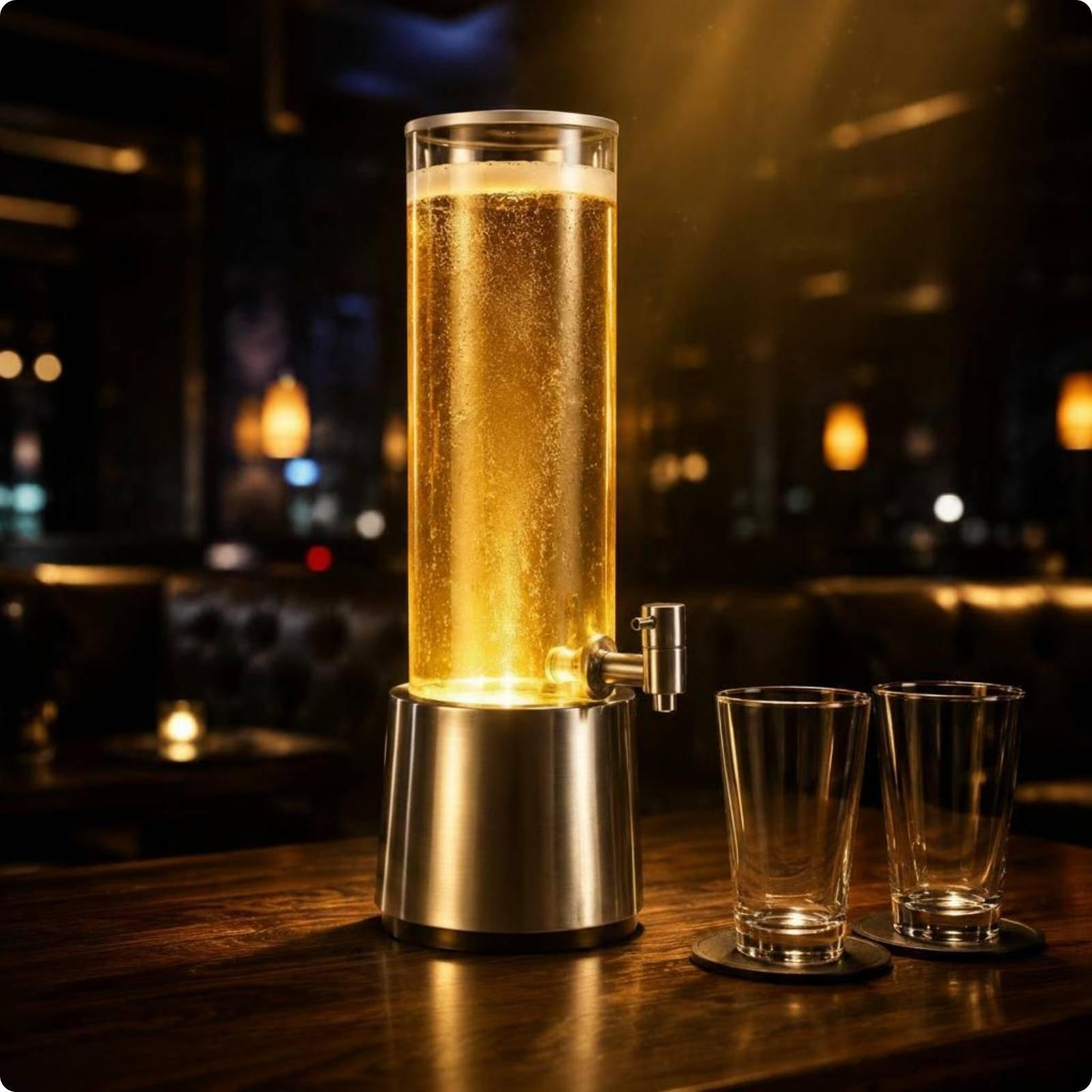 LED Beer Dispenser Large Capacity Lighted