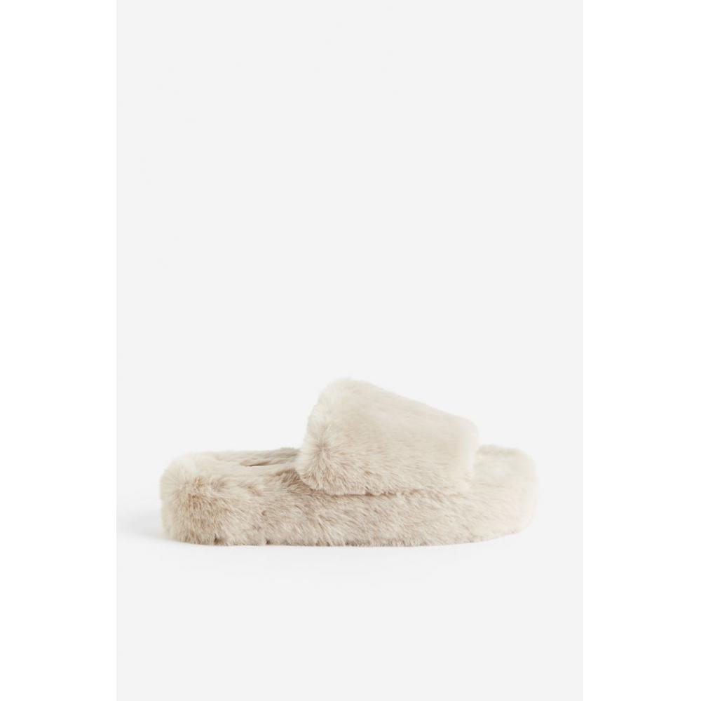 

Тапочки HM Fluffy светло-бежевые