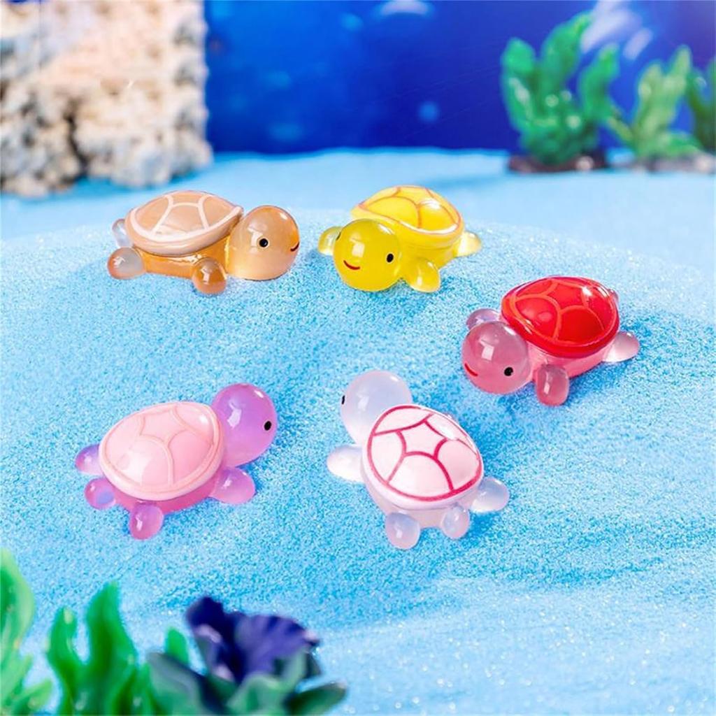 Luminous 3D Turtle Statue Colored Semi Transparent Plastic Decoration Suitable For DIY Crafts Classroom Rewards And Beach Themed Activities