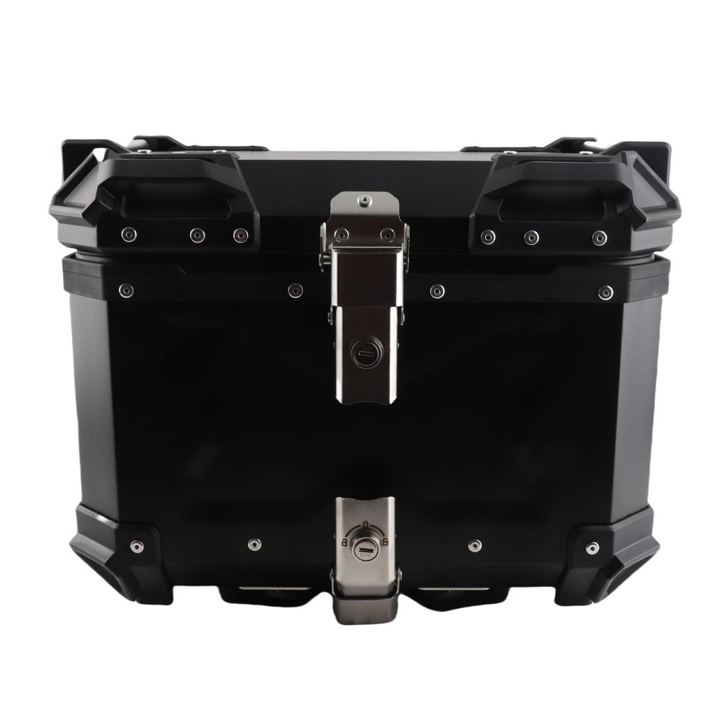 Universal Black 45L Motorcycle Adventure Aluminum Top Case Tail Box Luggage