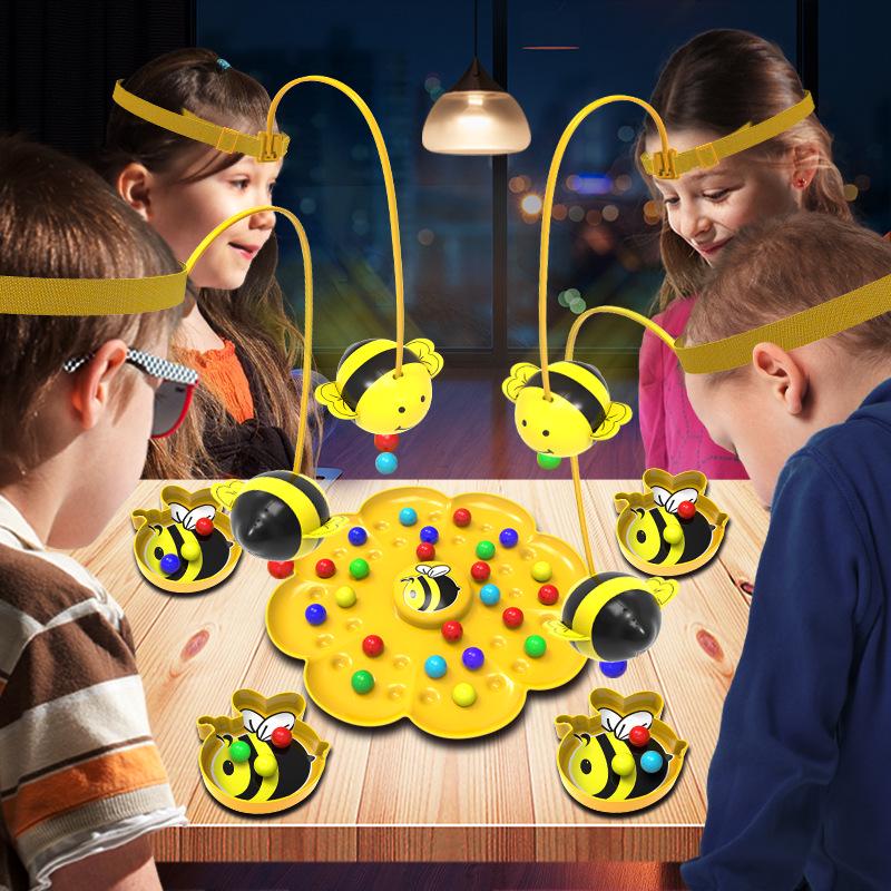 Clumsy Little Bee Magnetic Beads Fishing Game: Interactive Multiplayer Toy for Kids and Parents