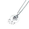 Gothic Sliver Color Moon Phase Reborn Snake Pendant Popcorn Chain Necklace for Women Halloween Party Collar Chain Jewelry Gift