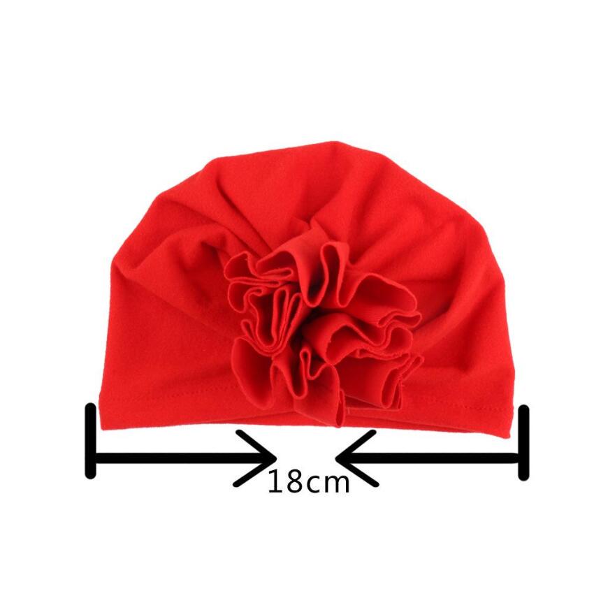 Newborn Baby Toddler Cotton Hat Baby Girl Knotted Hat Cute Donut Soft Turban Flower Head Cap