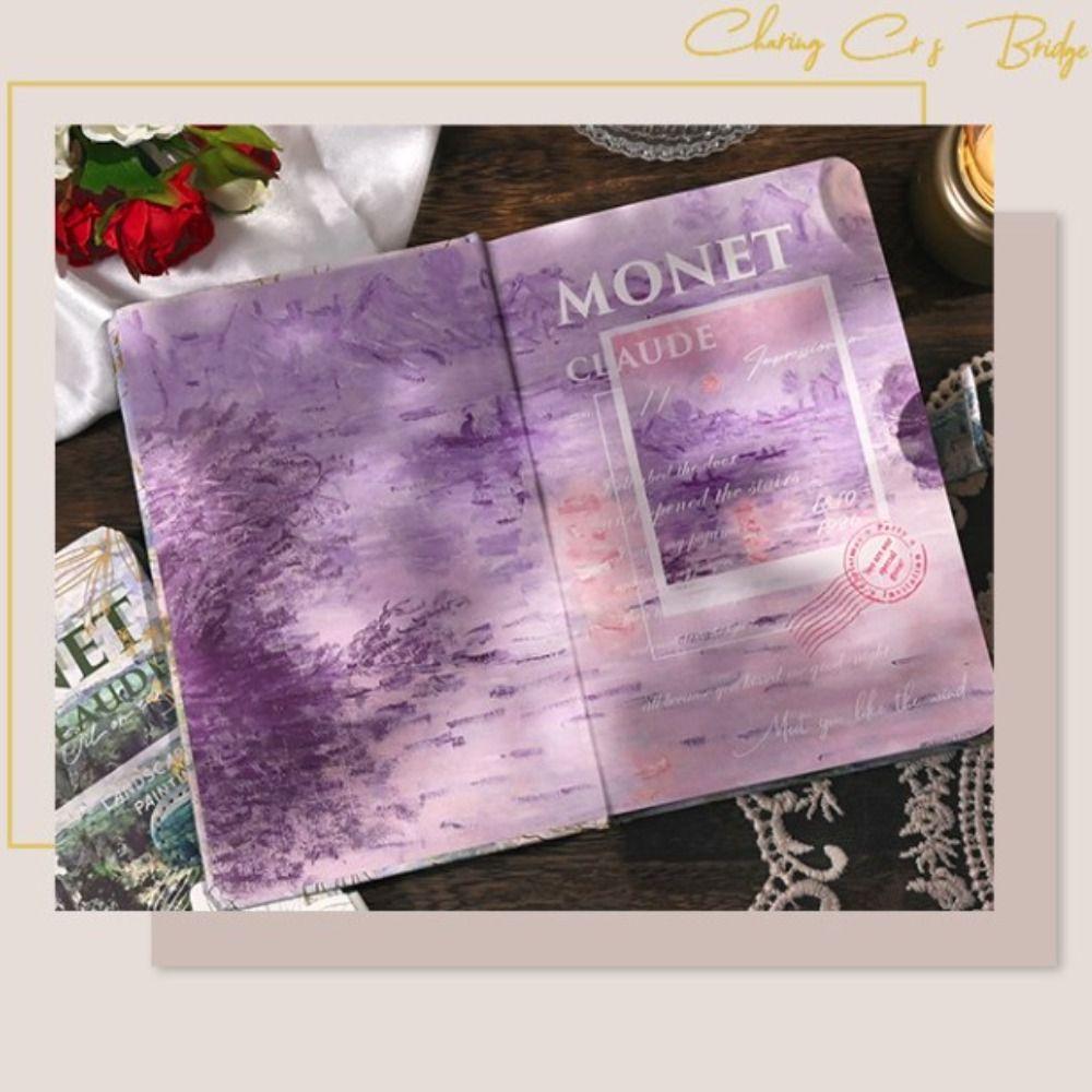 Aesthetic Student Diary Notepad Art Oil Painting Color Page Notebook Illustration Notepad Student