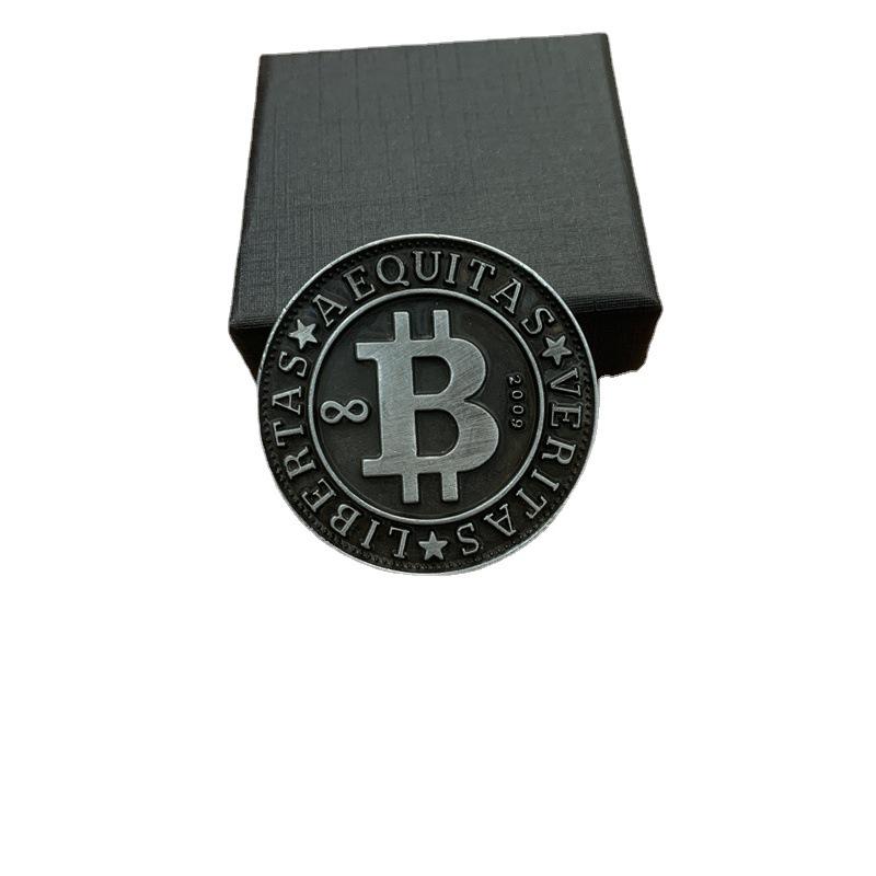EDC Hand-Push Bitcoin Sound Coin Model: Creative Pop Toy for Stress Relief