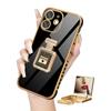Women Phone Case with Mirro Stand for iPhone 14 Pro Max Plus 13 12 11 Girls Mobile Cases Soft Silicone Back Cover with Kickstand