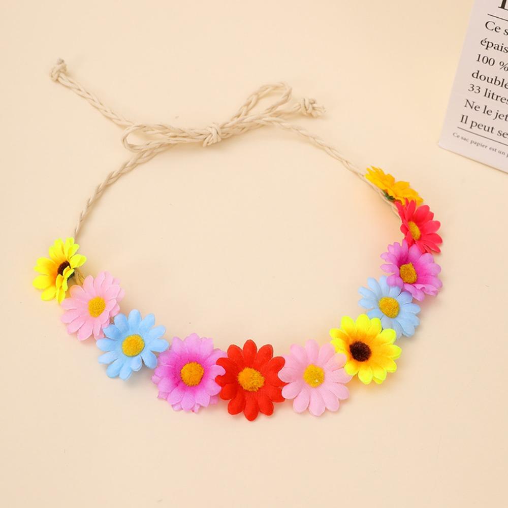 Flower Decoration Sunflower Headband Simulated Daisy Hairband  Festival Hair Accessories