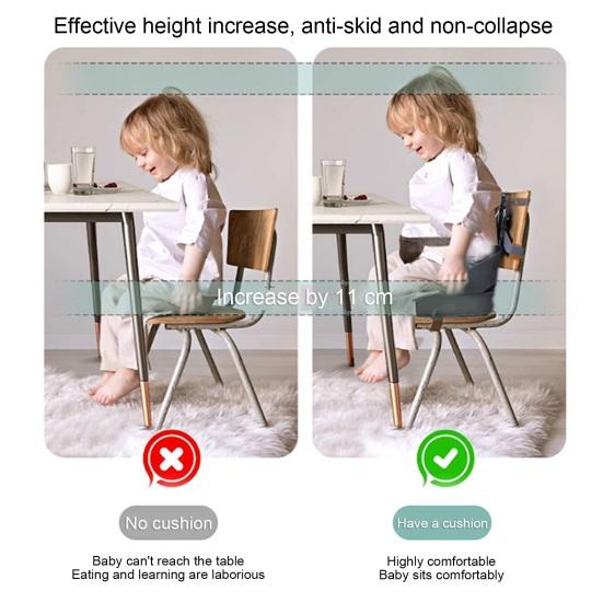 Fotelik dla malucha Oddychające krzesło kuchenne z oparciem Regulowane paski i podparcie poduszki Przenośne siedzisko do stołu jadalnego na posiłki rodzinne