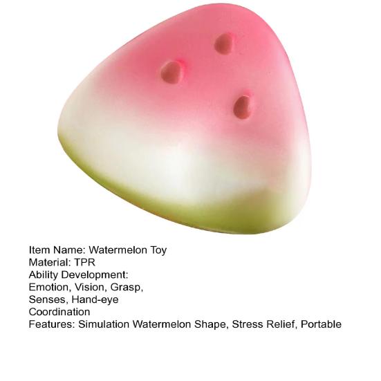 Watermelon Piece Squeeze Toy Stress Relief Fruit Pinch Sensory Toy