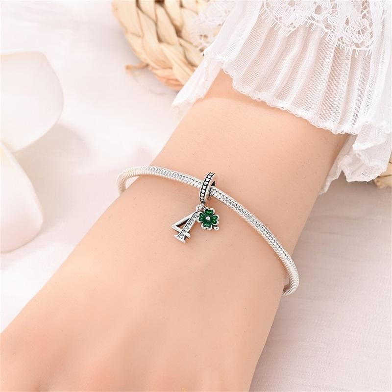100% Copper Four Leaf Clover Lucky Numbers Soccer Charms Pendants Fit Qikaola Original Bracelets Fine Diy Jewelry