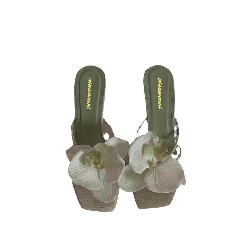 Fashion Women’s Fashion Floral Decor Summer Must-Have Chic High Heel Sandals - Stylish Multi-Color Footwear for Party & Casual Wear
