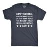 Mens Happy National Fireworks Set Off By  People Day T Shirt Funny 4th Of