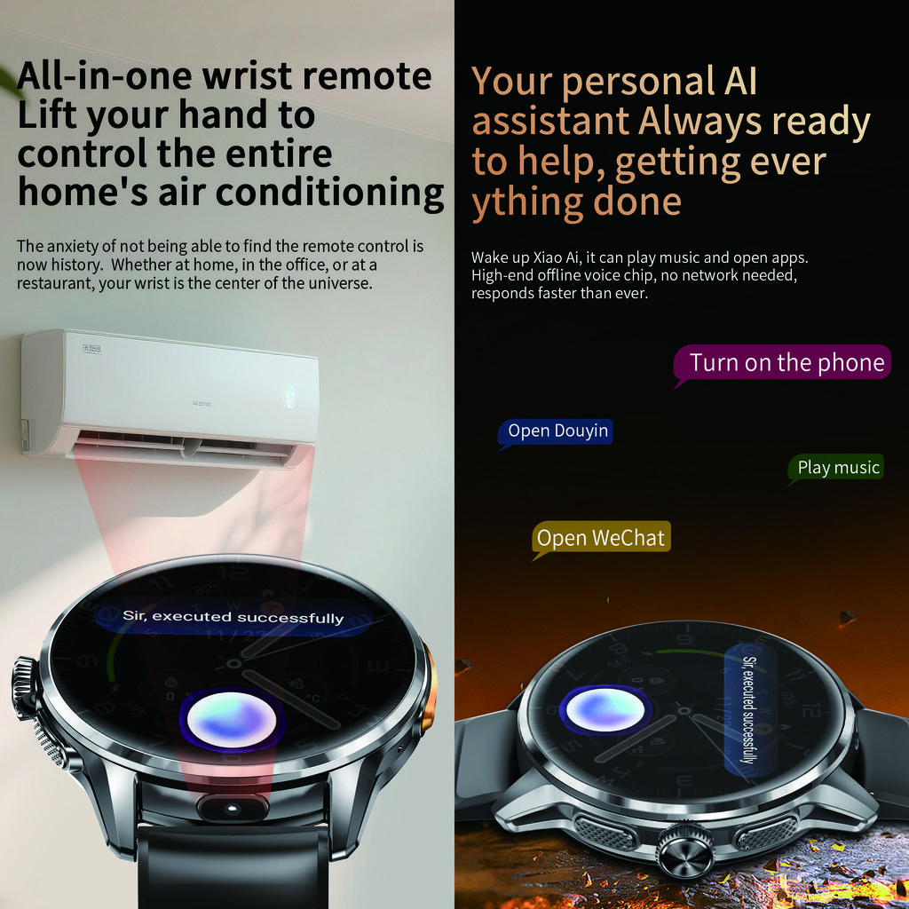 Android Smart Watch with SIM Card, AMOLED Touch Screen, Bluetooth Calling, Camera