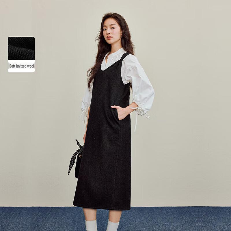 

Inman Women s French Style Knitted Sleeveless A-Line Dress M