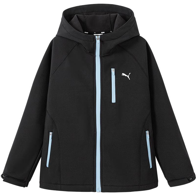 Puma Kids Fleece-Lined Woven Casual Hooded Jacket