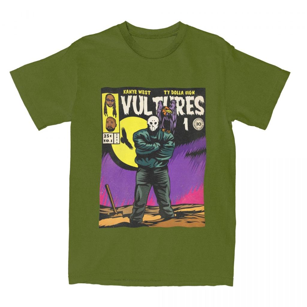 Kanye West Ty Dolla Sign Vultures Album Apparel TShirt for Unisex Women Hip Hop Comic Art Funny Pure Cotton Summer Clothes