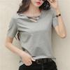 Women Summer Short-Sleeved V-Neck Top Loose Korean Style Casual Sexy T-Shirt