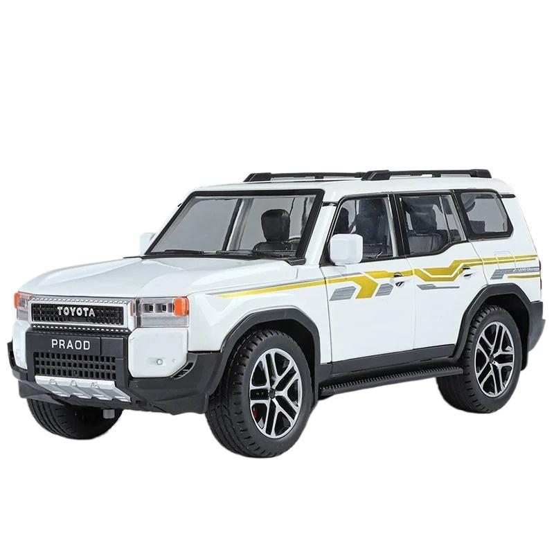 1/24 Scale Toyota Land Cruiser Prado LC250 SUV Alloy Diecast Toy Car Model Sound & Light Children's Toy Collectibles Birthday Gift Boy