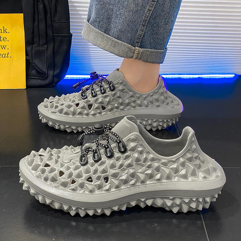 Fruit Household Half-drag Korean Version Trendy Beach Bag Head Slippers Men's Summer Sandals Outdoor Hole Shoes Outside Sandals