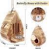 Teardrop Shaped Hanging Butterfly Feeder Rustic Insect Feeder House  Outdoor Garden Use