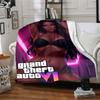 1 pezzo Coperta Morbida in Flanella Grand Theft Auto con Stampa di Designer Una coperta accogliente per tutte le stagioni, perfetta per il divano, il letto, l'ufficio