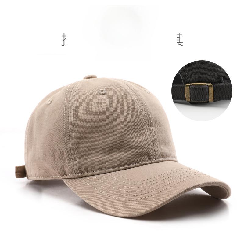 Japanische Damen Retro einfarbige leichte Board gewaschene Baumwoll Baseballkappe Outdoor-Sport Herren Reise Sonnenschutz Baseballkappe