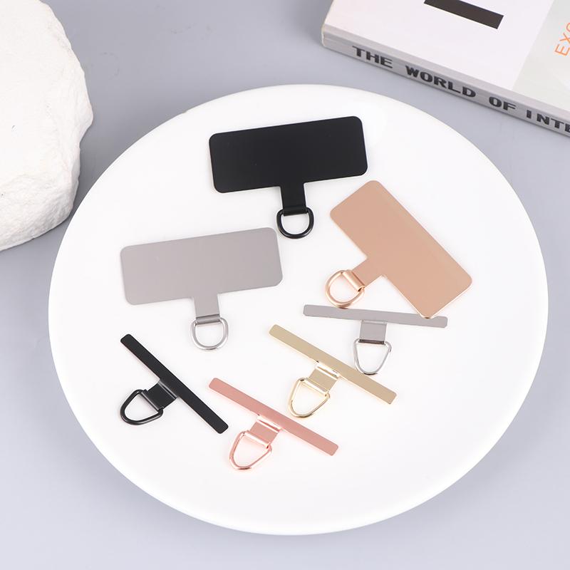 Ultratunn rostfri telefonfäste patch packning mobiltelefon rem delar säkerhetsanslutningsstycke