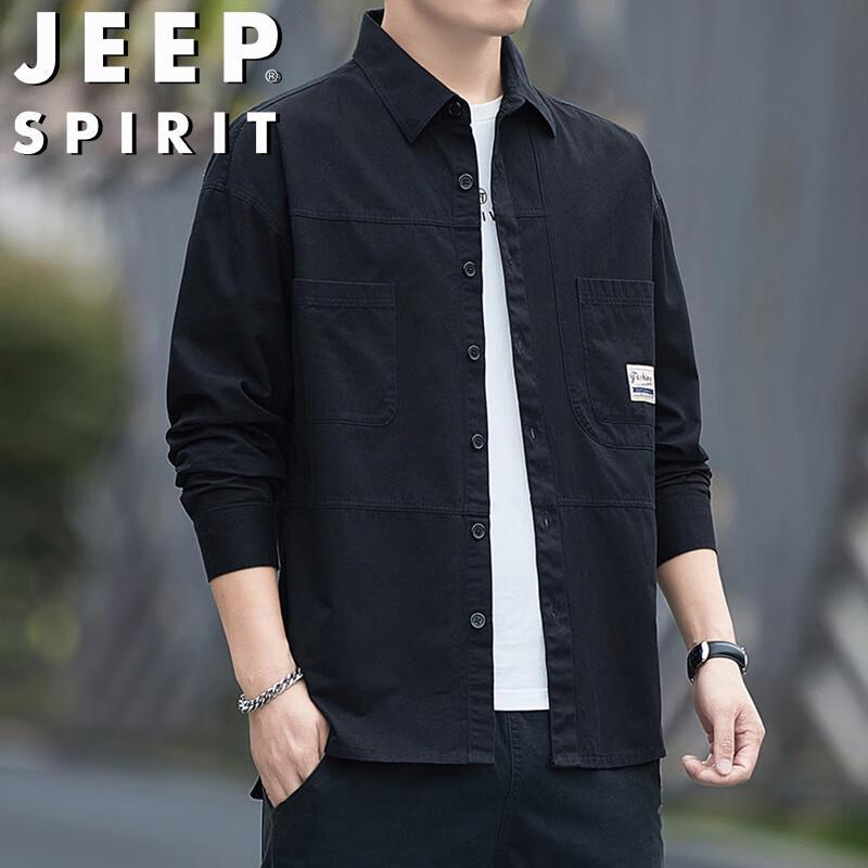JEEP SPIRIT Men's Long-Sleeve Casual Shirt