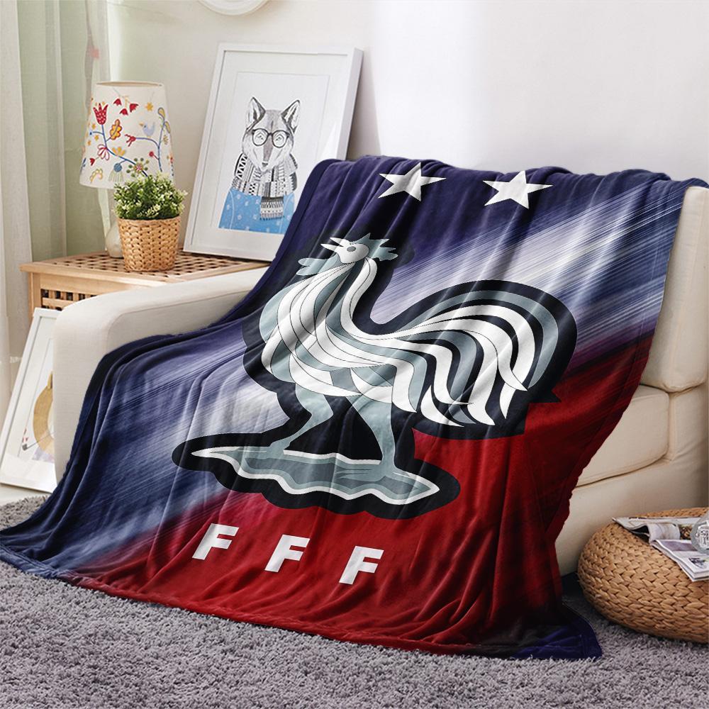 France National Football Team Flannel Blanket, High Quality Comfortable for All Seasons, Home Decor, Warmth and Comfort