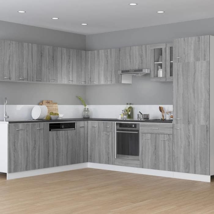 VidaXL Wall-mounted Cabinet "Lyon" Sonoma Grey 29.5 X 31 X 60 Cm Engineered Wood 826621
