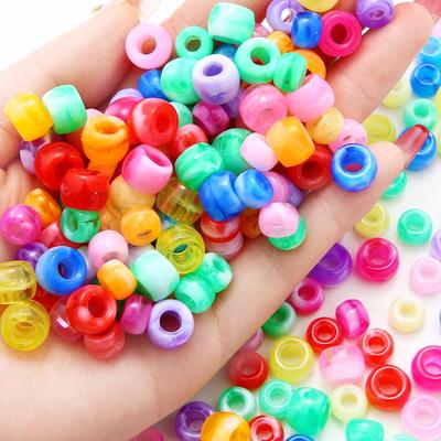 Acryl Zweifarbige Fassperlen Lose Perlen für Halskette Armband DIY 500g