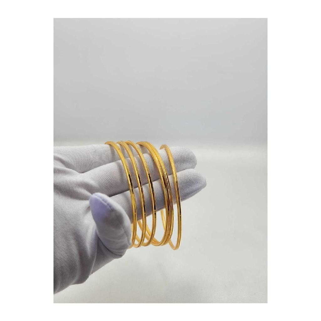 Brățară 1 bucată, placată cu aur de 22 carate, subțire Ajda Ray