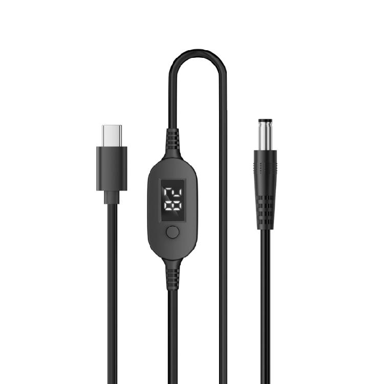 

Versatiled Charging Cable Type C to DC5525 Adjustable Voltages Digital Display Included for Wide Compatibility