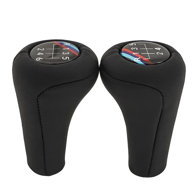 Auto 5 6-Gang Leder Schalthebel Schalthebelknauf Passend für BMW 1 3 5 6 Serie E30 E32 E34 E36 E38 E39 E46 E53 E60 E63 E83 E84 E90 E91