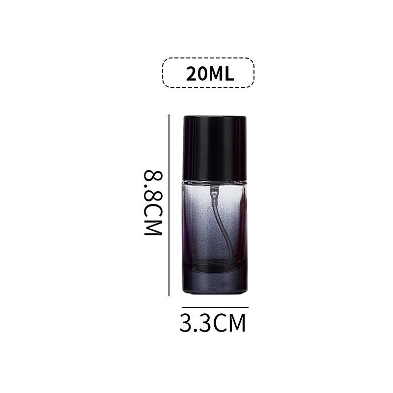 Gradient Cylindrical Perfume Spray Bottle - High Aesthetic Empty Decanting Sample Bottle